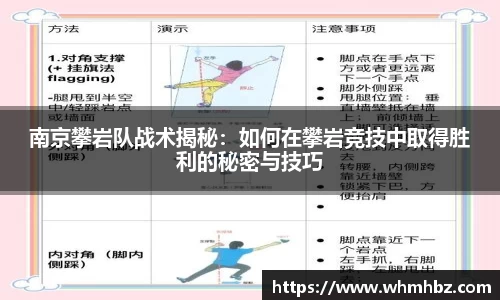 南京攀岩队战术揭秘：如何在攀岩竞技中取得胜利的秘密与技巧
